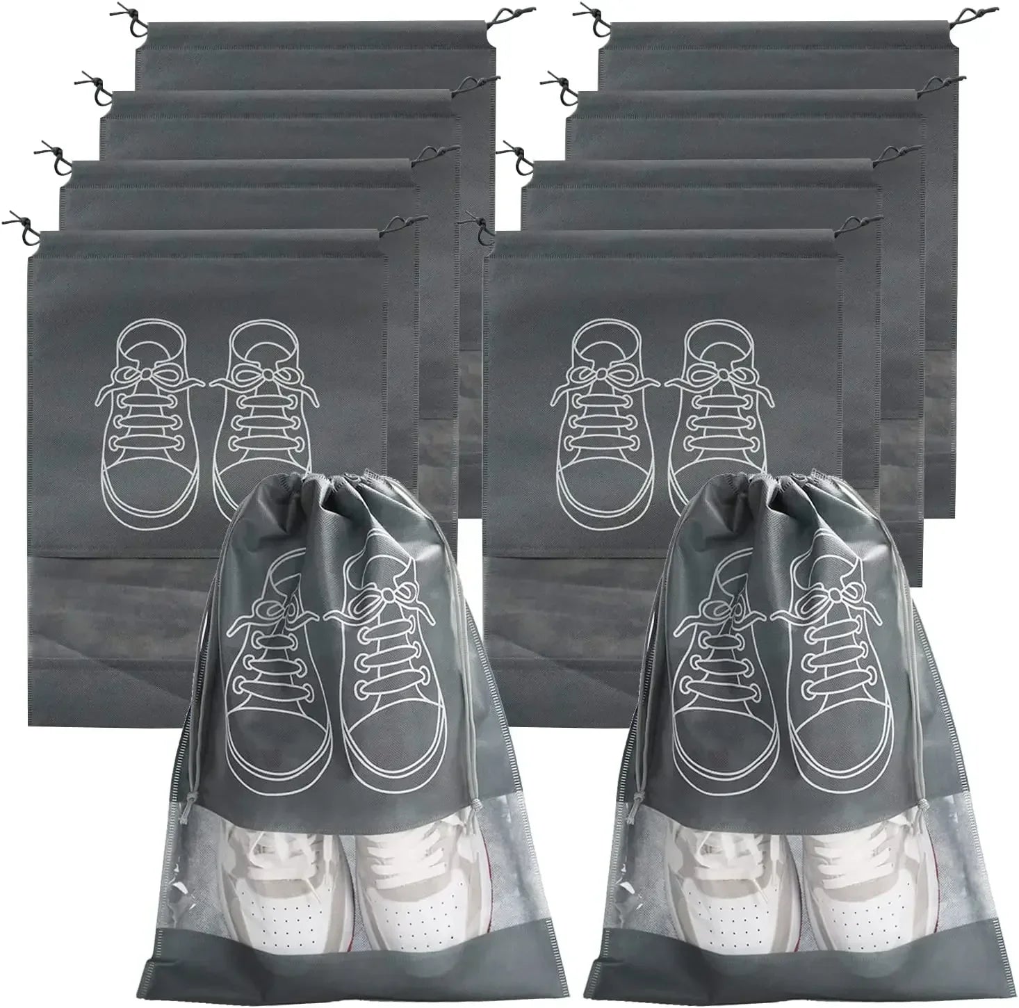 Travel Shoes Storage bag with clear window non-woven with PVC Bag - Gadgets For All