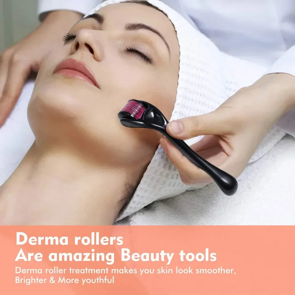 540 Derma Roller Skin Care Needle Micro Dermaroller Professional Derma Roller For Hair Growth Beard Growth Facial Beauty Roller - Gadgets For All