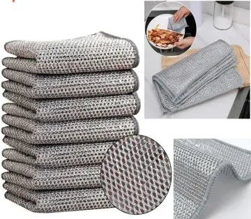 Steel wire dishwashing cloth
